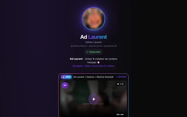 AD Laurent : page d'accueil (capture floutée)