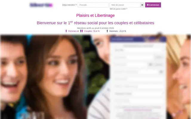 Libertic : page d'accueil (capture floutée)