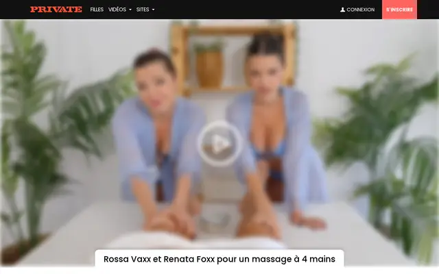 Private : page d'accueil (capture floutée)